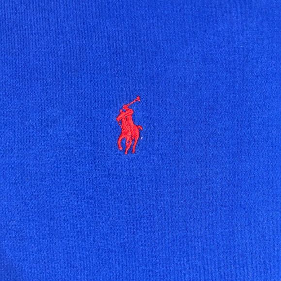 Polo Ralph Lauren Shirt Men 2XL XXL Blue Solid Preppy Golf Embroidered Pony - Picture 7 of 13